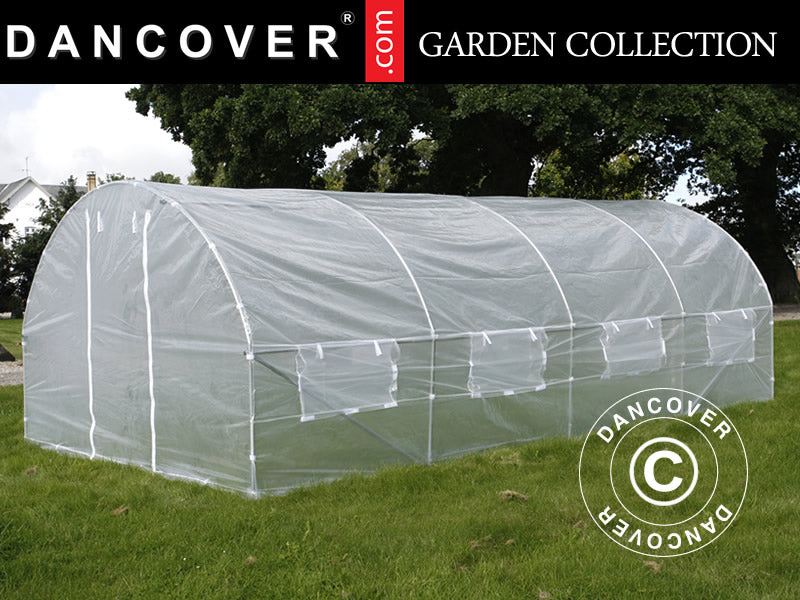 Polytunnel Drivhus 3x6x2m, 18m², Transparent