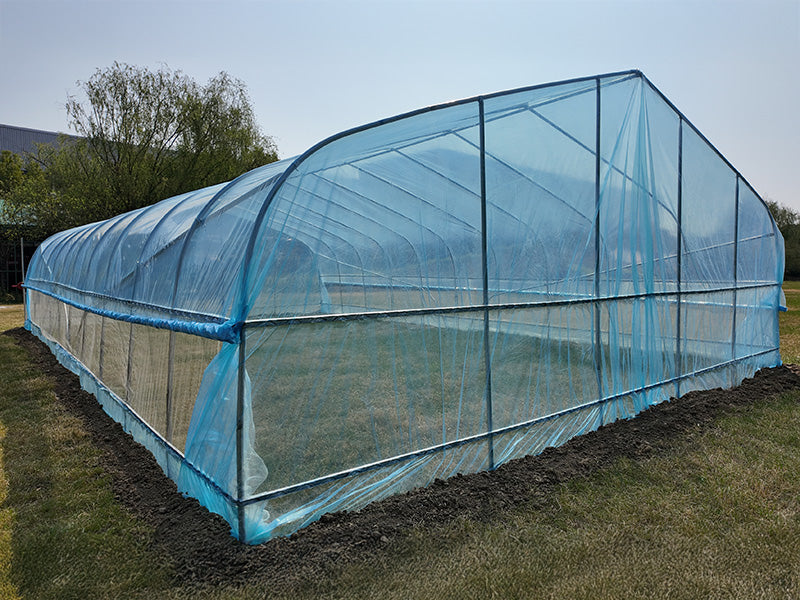 Polytunnel drivhus, 6x20x2,5m, 100-micron PO film, Transparent