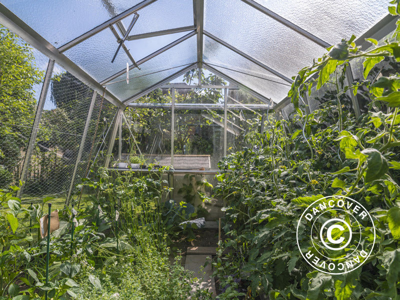 ACD Drivhus glas, VESTA 9,1m², 3,06x2,98x2,37m, Sølv