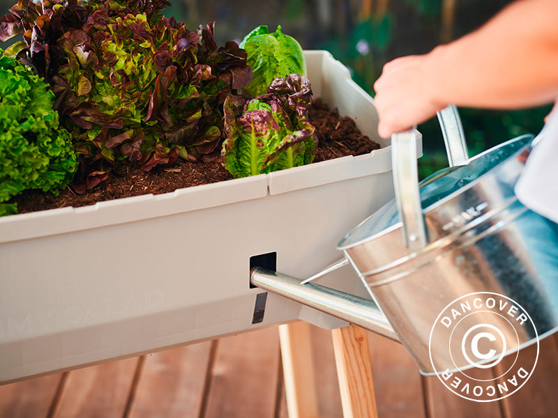 Højbed, SAMMY SALAD, m/låg og vandbeholder, Lysegrå