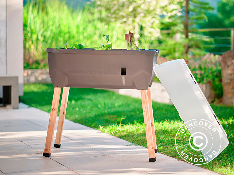 Højbed, SAMMY SALAD, m/låg og vandbeholder, Antracit