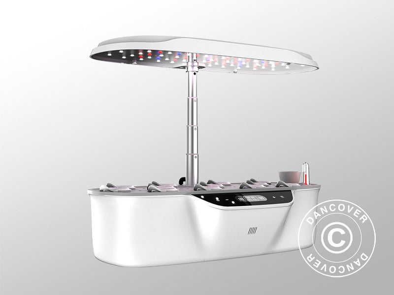 Hydroponisk plantekasse m/LED vækstlys, 0,204x0,40x0,195m, Hvid