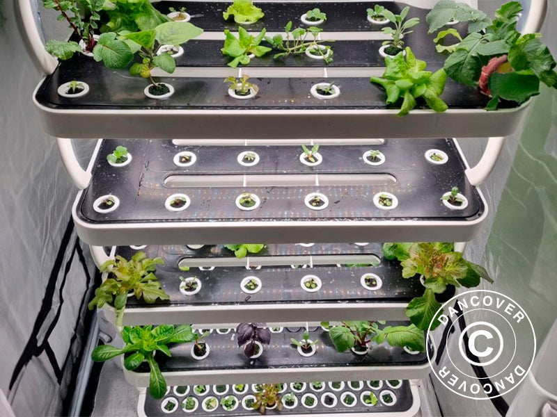 Hydroponisk vækstskab m/LED, 0,77x0,4x1,7m, Hvid