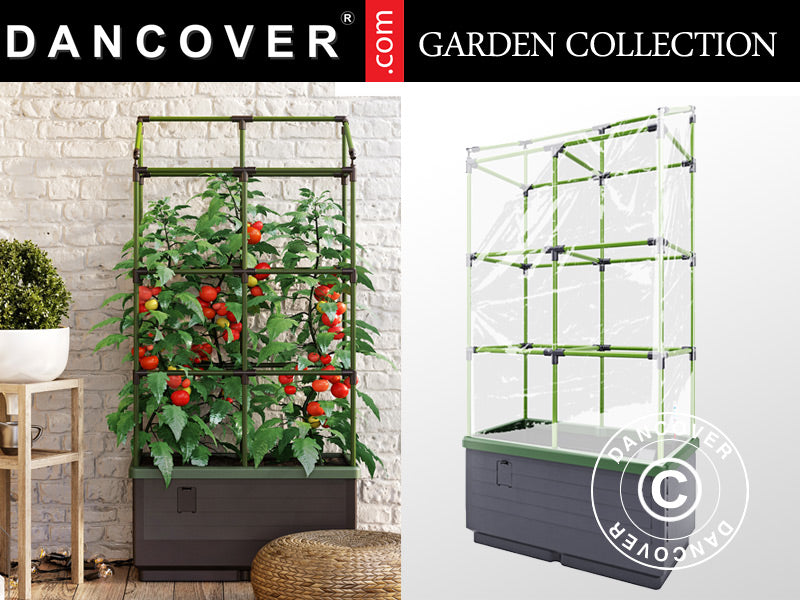 Plantekasse CityJungle inkl. sommercover, selvvandende, 62x33x128cm, Antracit