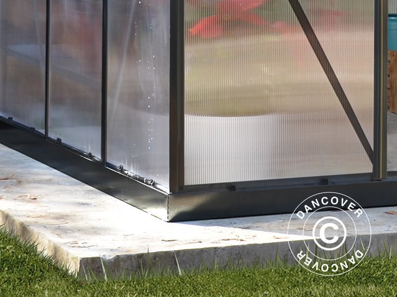 Drivhus polycarbonat 4,6m², Palram/Canopia, 1,85x2,47x2,08m, Grå