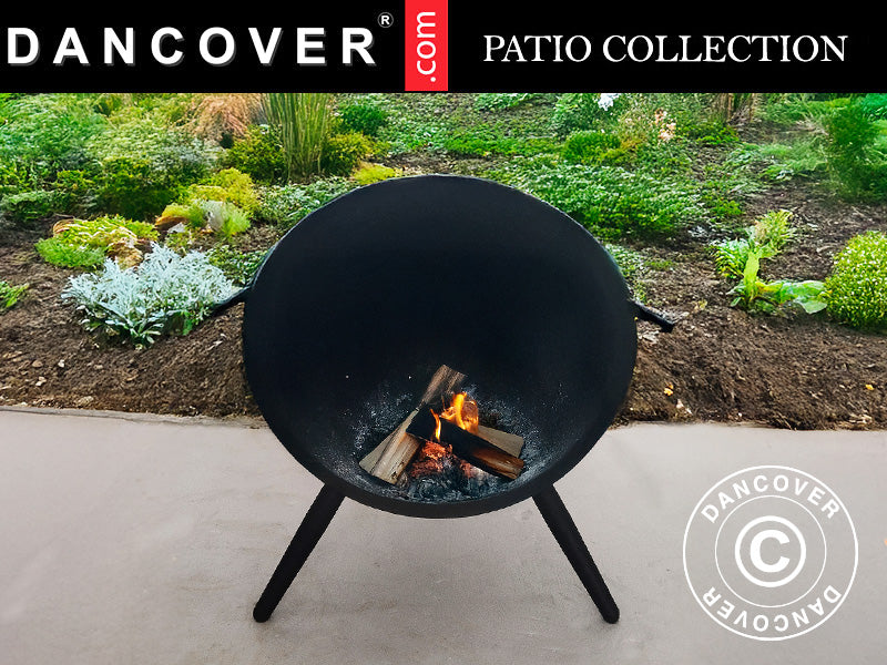 Bålfad Halvkugle, Ø60x65cm, Sort