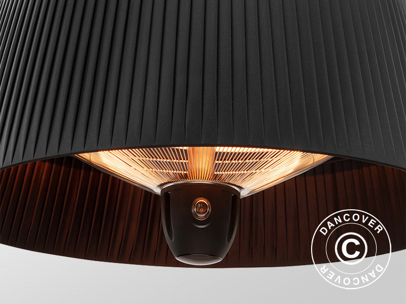 Terrassevarmer, varmelampe med halogen IKEMA, 1500W, Sort