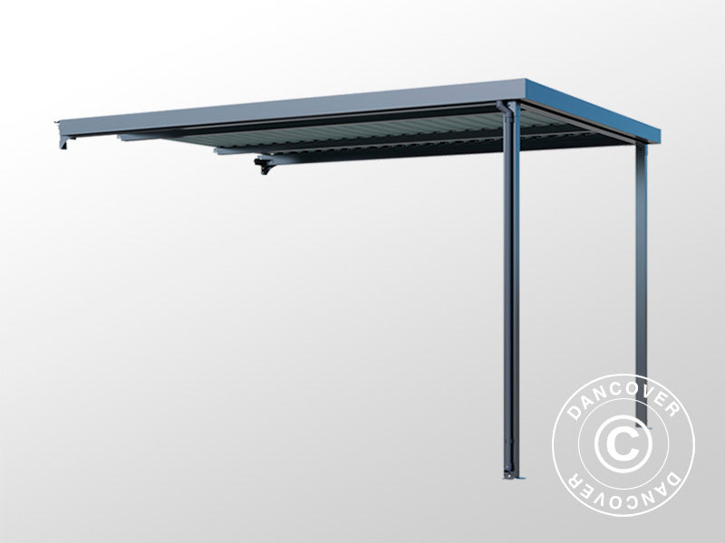 Udhæng t/redskabsskur med ovenlys, 2,86x2,45x2,26m, 7m², Antracit