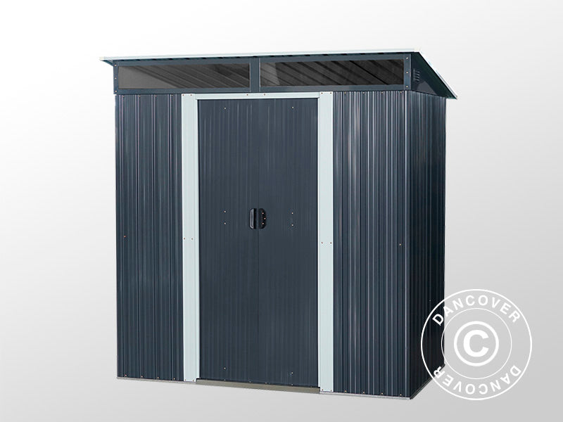 Redskabsskur med ovenlys 1,95x1,21x1,96m, 2,35m², ProShed®, Antracit/Hvid