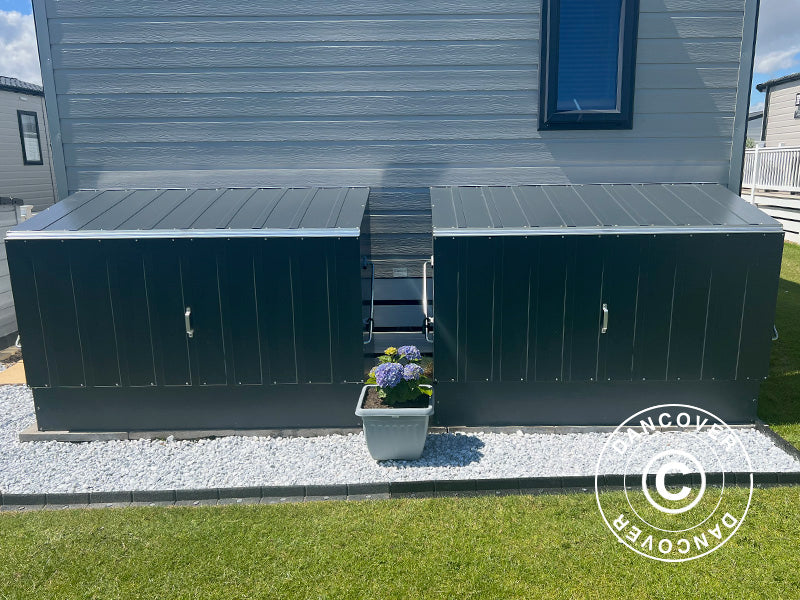 Cykelskur, Bicycle Storage Box, Trimetals, 1,96x0,89x1,33m, 1,74m², Antracit