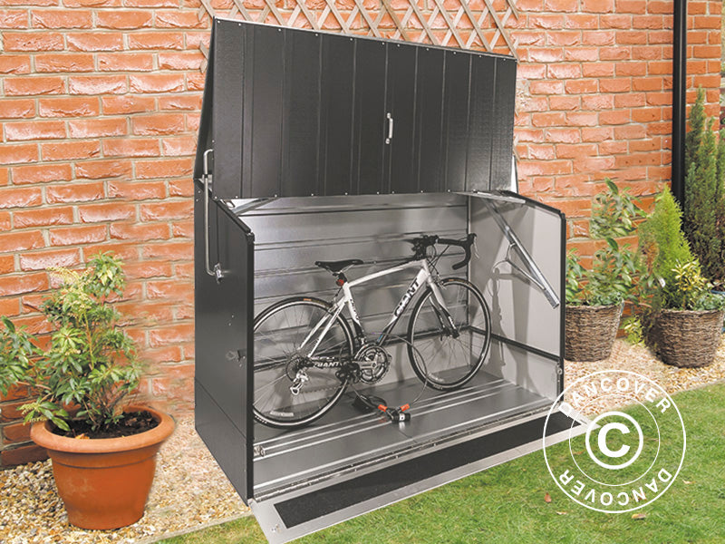 Cykelskur m/rampe, Protect-a-Cycle, Trimetals, 1,96x0,89x1,33m, 1,74m², Antracit