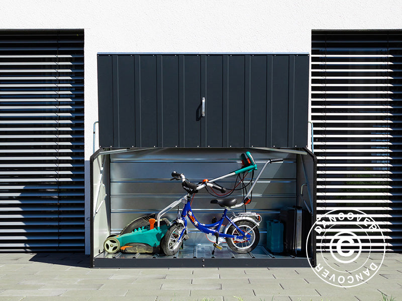 Redskabsskur, opbevaringsboks, Storeguard, Trimetals, 1,96x0,89x1,13m, 1,74m², Antracit