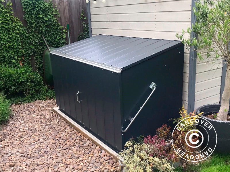 Redskabsskur, opbevaringsboks, Storeguard, Trimetals, 1,96x0,89x1,13m, 1,74m², Antracit