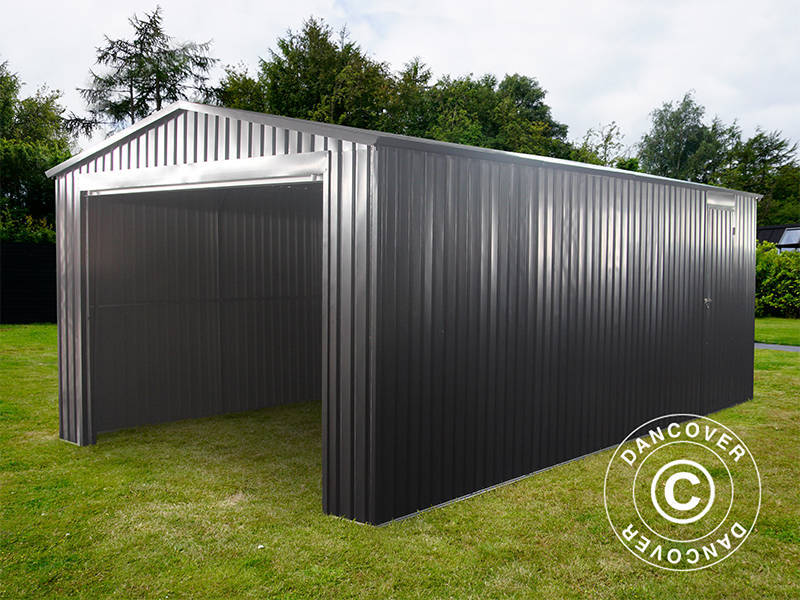 Metalgarage 3,38x5,76x2,43m, 19,47m², ProShed®, Antracit
