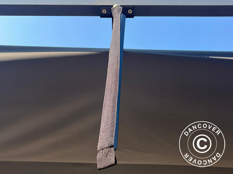 Pergola pavillon Santa Cruz, 3x3m, Mørkegrå