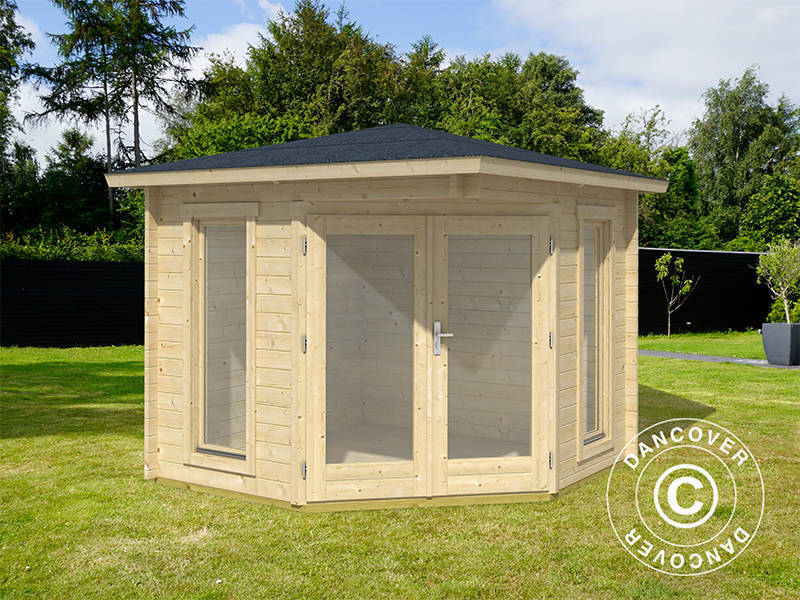 Havepavillon i træ Brittany, 2,4x2,4x2,41m, 40mm, Natur