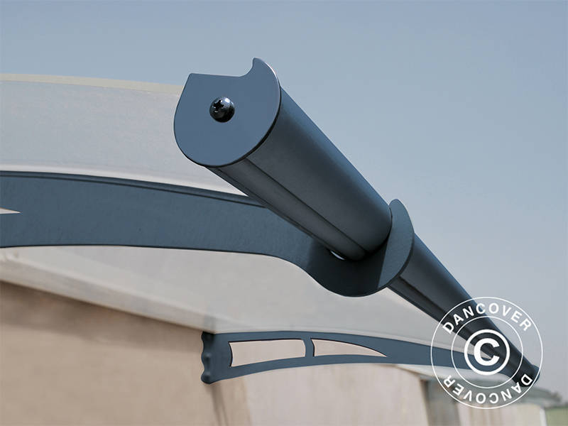 Baldakin Aquila, Palram/Canopia, 0,915x1,505m, Mørkegrå/Transparent