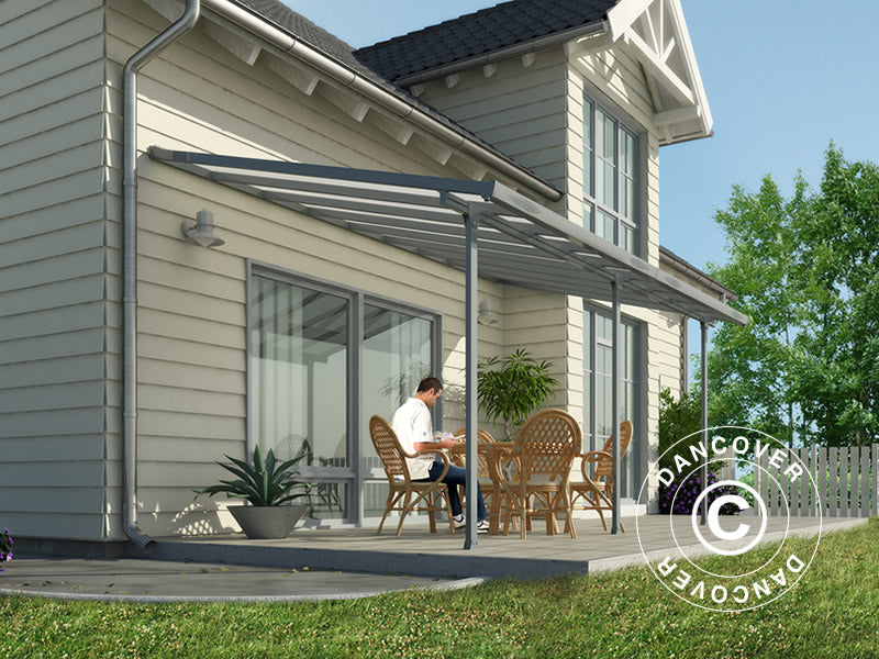 Terrasseoverdækning Feria, Palram/Canopia, 3x5,46m, Grå