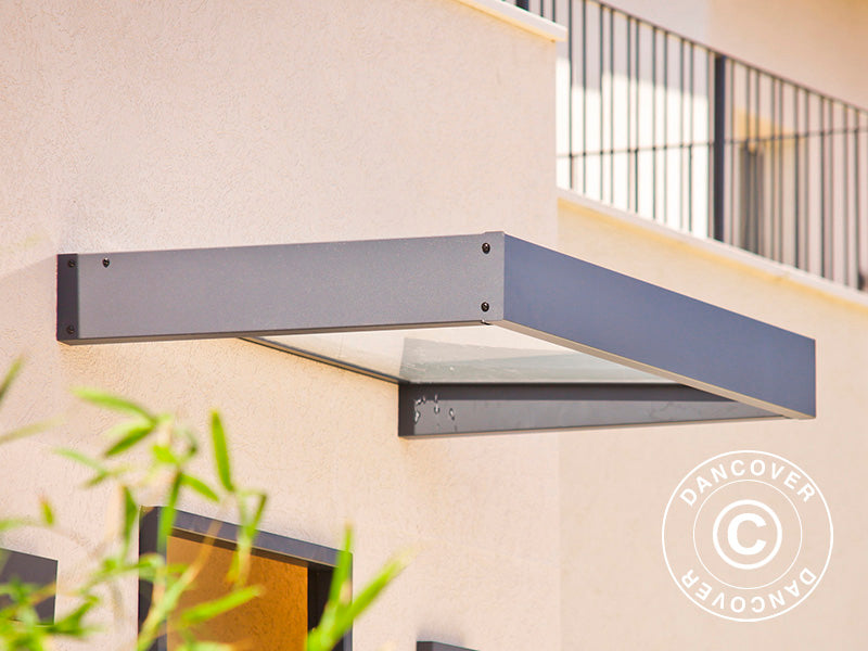 Baldakin Sophia 1600, Palram/Canopia, 0,95x1,6x0,17m, Mørkegrå/transparent