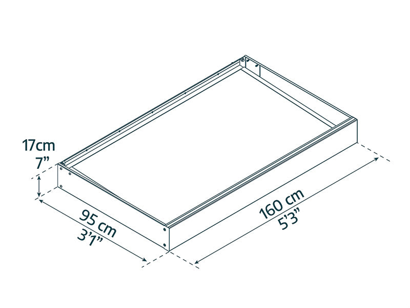Baldakin Sophia 1600, Palram/Canopia, 0,95x1,6x0,17m, Mørkegrå/transparent