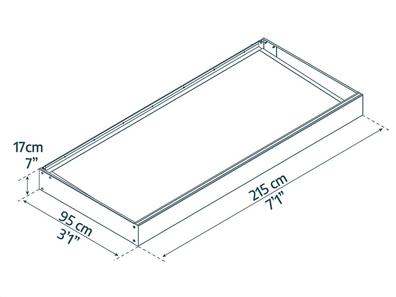 Baldakin Sophia 2150, Palram/Canopia, 0,95x2,15x0,17m, Mørkegrå/transparent