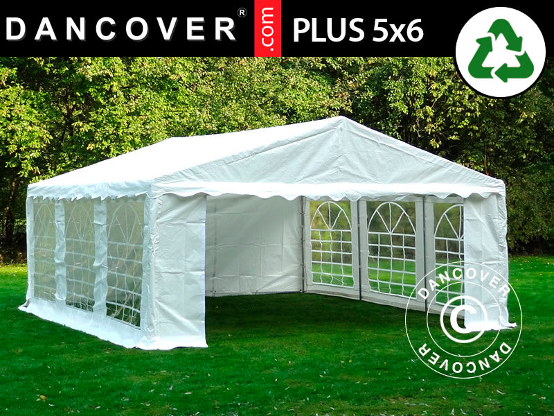 Partytelt PLUS 5x6m PE 700, Hvid