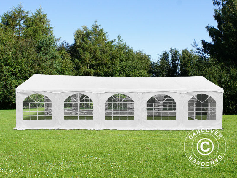 Partytelt Original 5x10m PVC 900, "Arched", Hvid