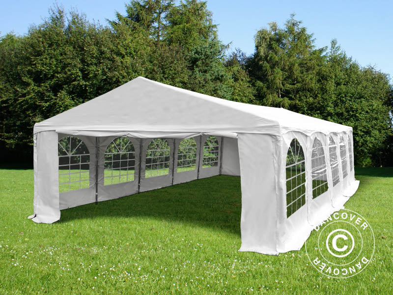 Partytelt Original 5x10m PVC 900, "Arched", Hvid