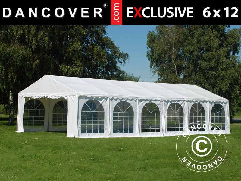 Partytelt Exclusive 6x12m PVC 900, Hvid