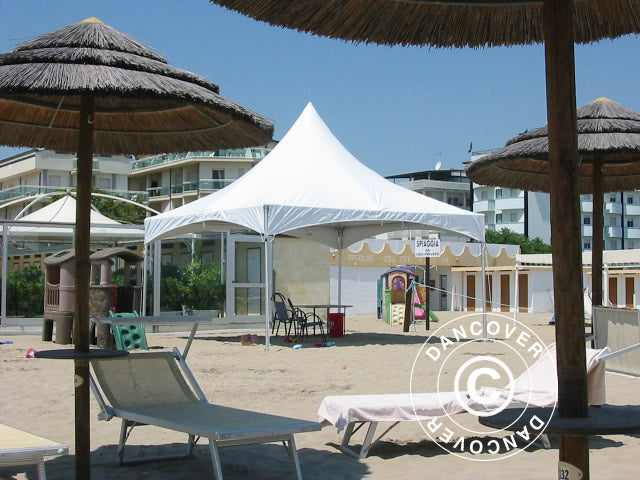 Pagodetelt PartyZone 4x4m, PVC, Hvid