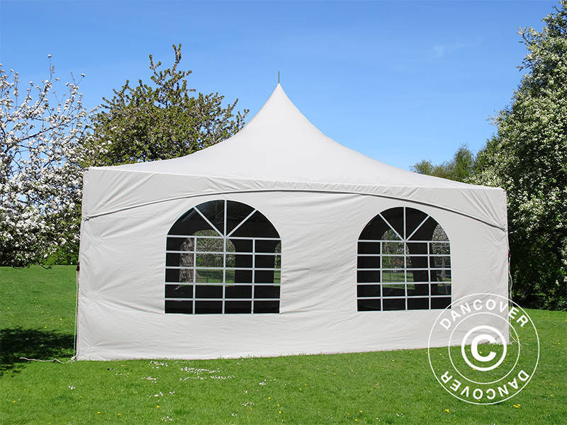 Pagodetelt PartyZone 6x6m, PVC, Hvid