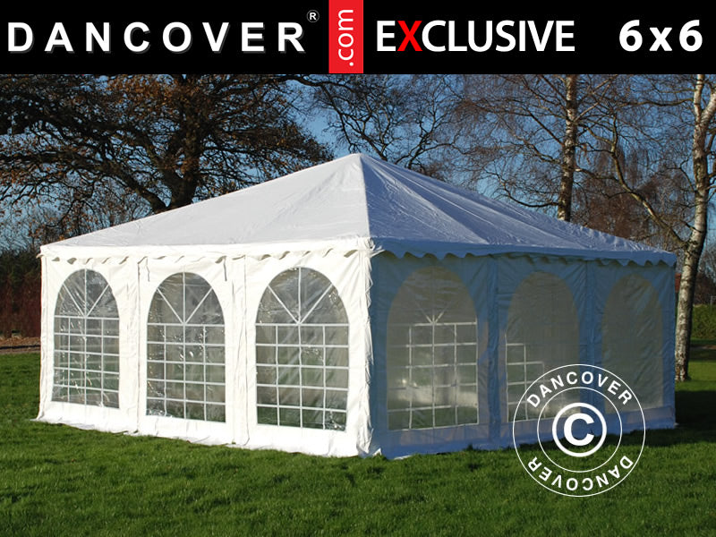 Pagodetelt Exclusive 6x6m PVC, Hvid