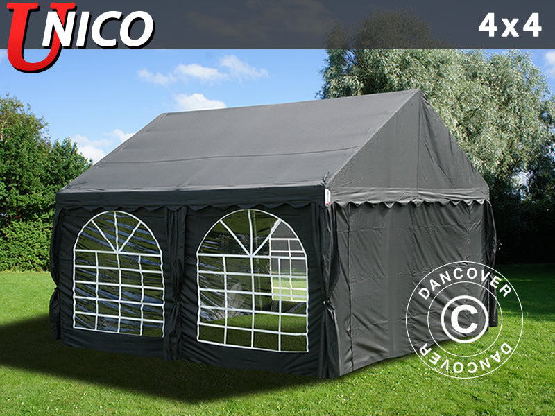 Partytelt UNICO 4x4m, Sort