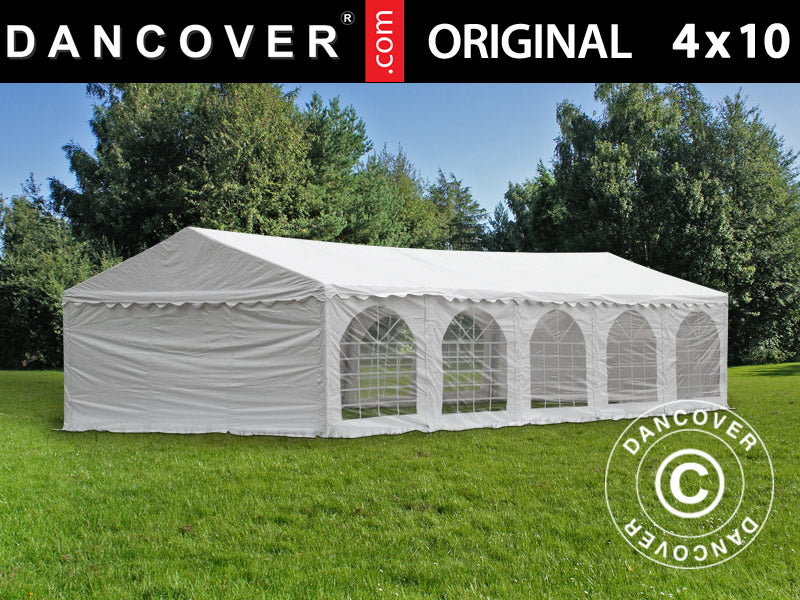 Partytelt Original 4x10m PVC 900, Hvid