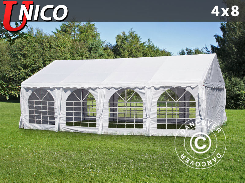Partytelt UNICO 4x8m, Hvid