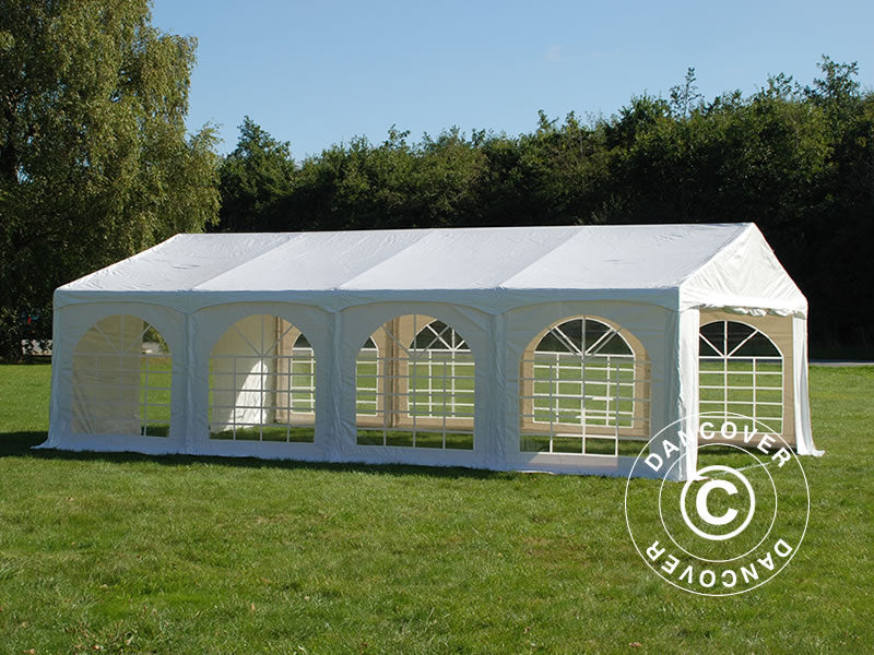 Partytelt Original 5x8m PVC 900, "Arched", Hvid