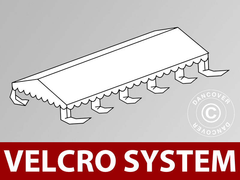 Tagdug til Partytelt UNICO, PVC/Polyester, 5x10m, Hvid