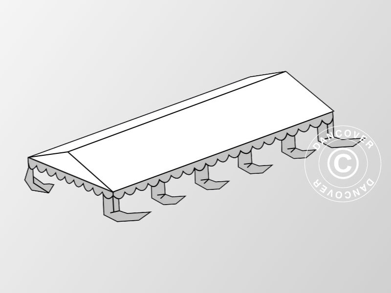Tagdug til Partytelt Exclusive 6x10m PVC, Hvid/Grå