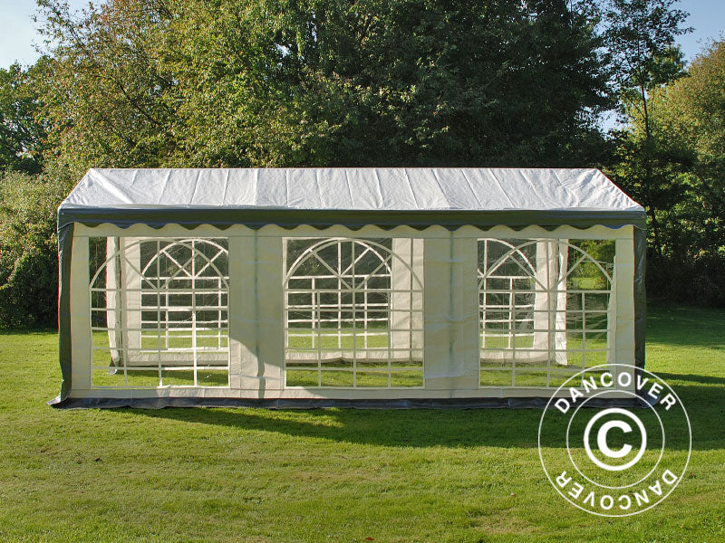 Partytelt PLUS 4x6m PE 700, Grå/Hvid