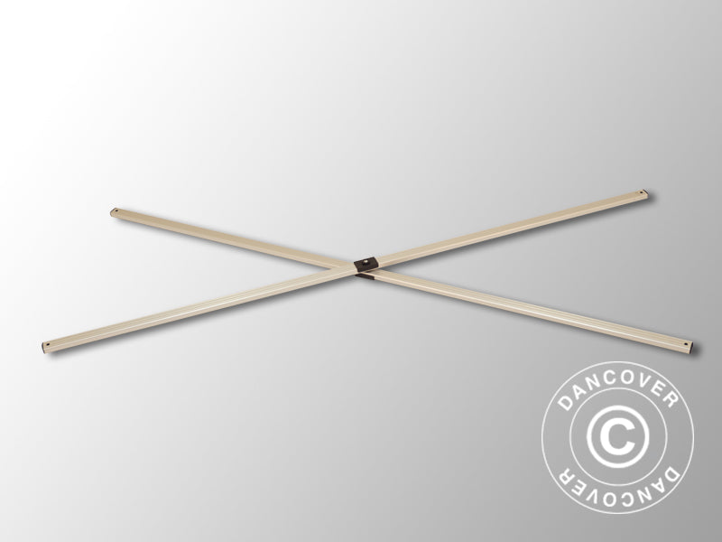 Komplet sektion af sakseramme, 2m, Sort beslag