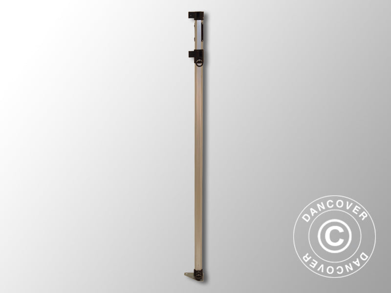 Komplet hjørneben 2,27/2,55m, Sort beslag