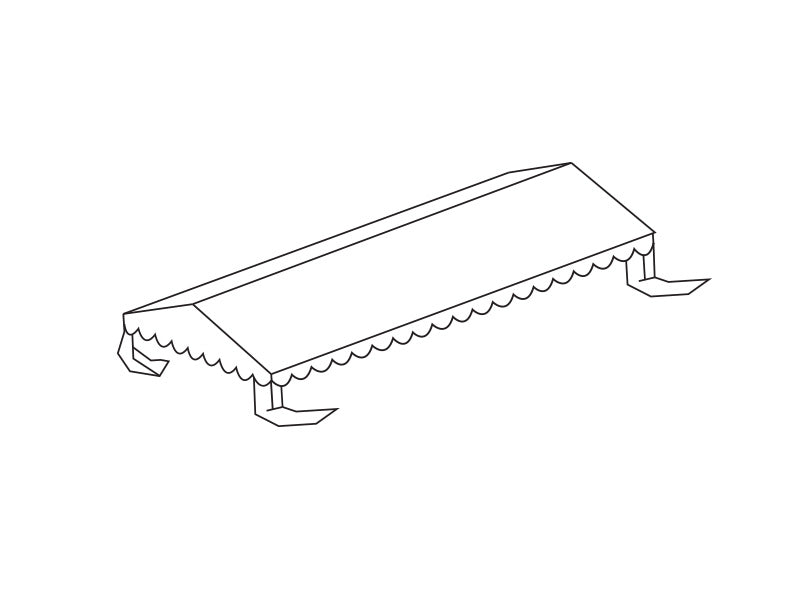 Tagdug til Partytelt Plus 4x8m PE, Hvid