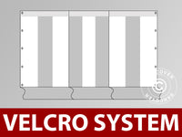 Endevæg PLUS 4m med smal dør, Hvid/Grå