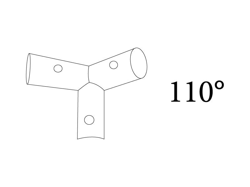 3-vejs samling, Ø42mm, 110°