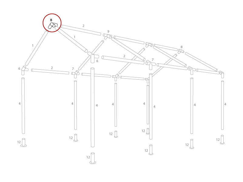 3-vejs samling, Ø42mm, 140°