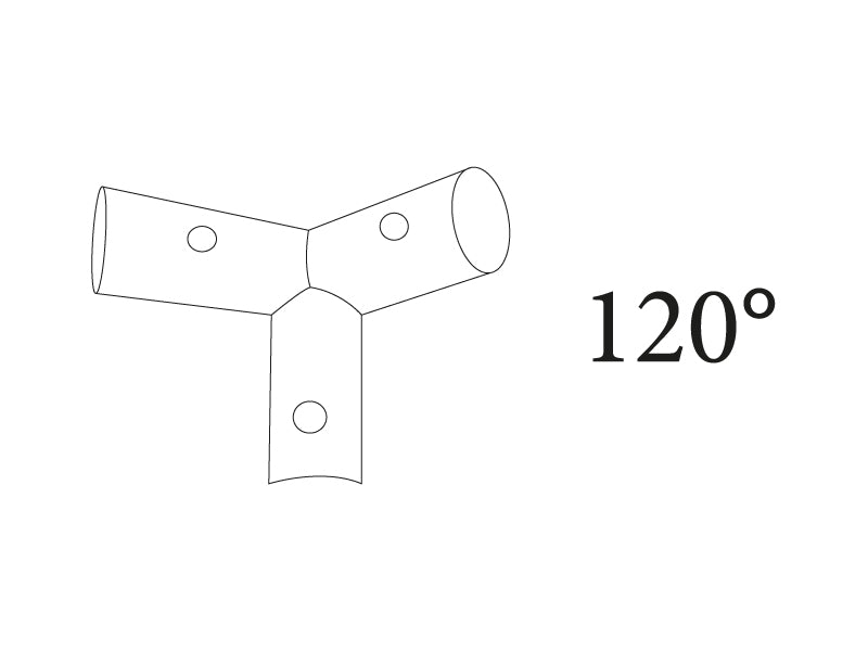3-vejs samling, Ø42mm, 120°