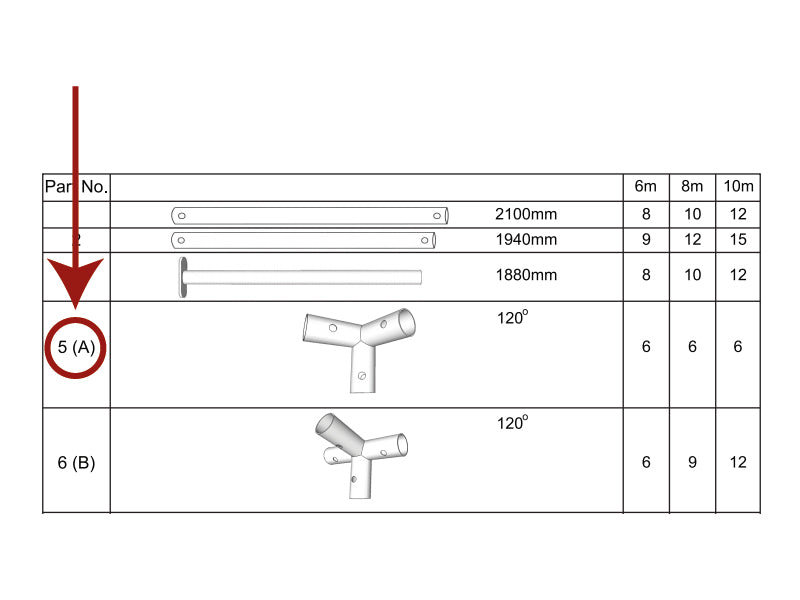 3-vejs samling, Ø42mm, 120°