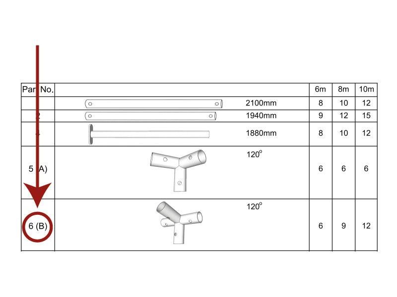 4-vejs samling, Ø42mm, 120°