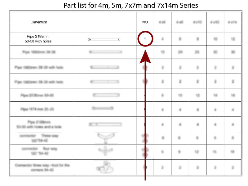 Lodret rør, Ø50mm, 2188mm
