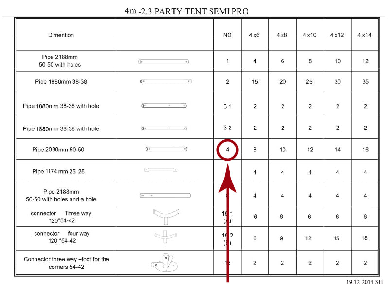 Tagrør, Ø50mm, 2030mm